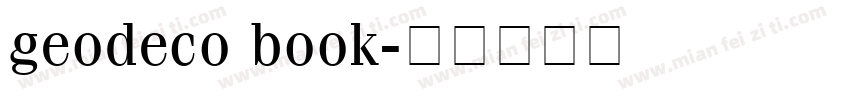 geodeco book字体转换